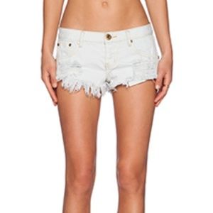 One Teaspoon "Trashwhores" Cut off Jean Shorts